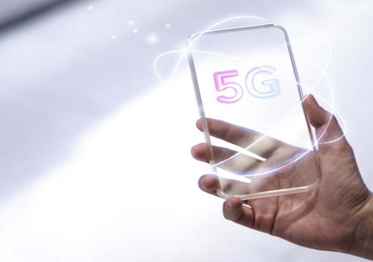 5G global network background technology with futuristic transpar